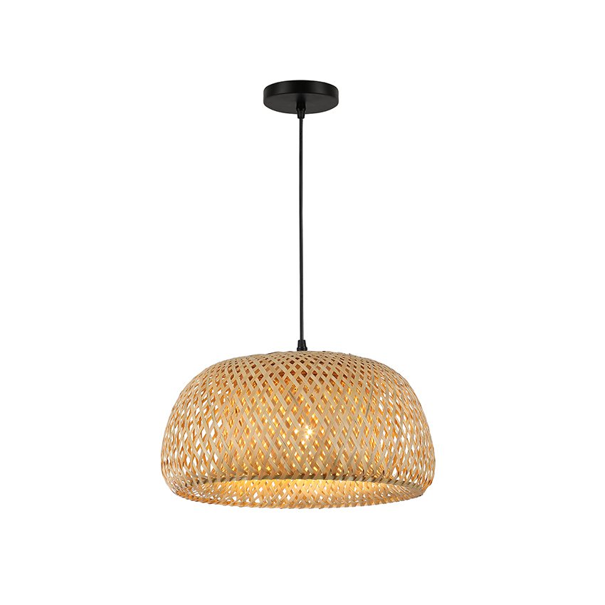 Nature Handmade Bamboo Lampshade Decor Pendant Lighting for Restaurant Coffee Shop