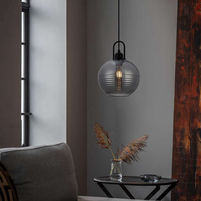 1 Light Single Drop Glass Pendant Lamp