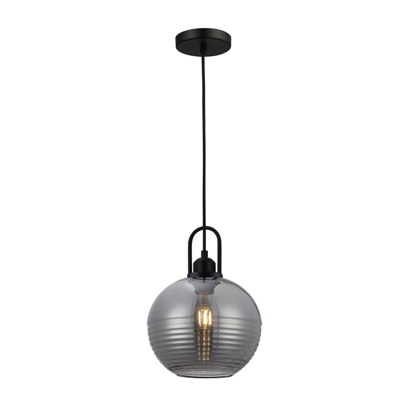 1 Light Single Drop Glass Pendant Lamp