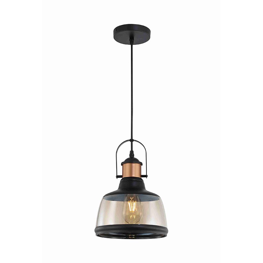 1 Drop Amber Glass Pendant Lamp