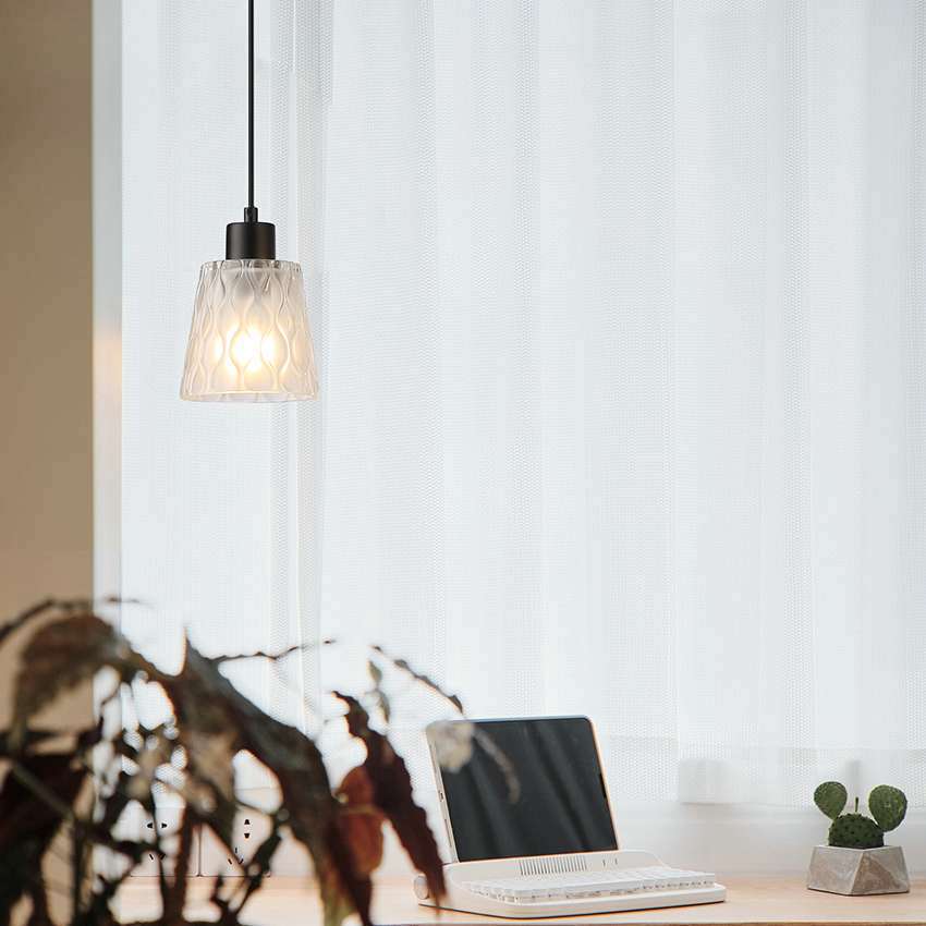 1 Light Frosted Finish Mini Glass Pendant Lamp