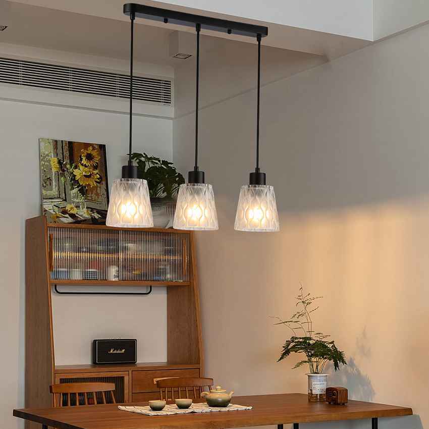 1 Light Frosted Finish Mini Glass Pendant Lamp