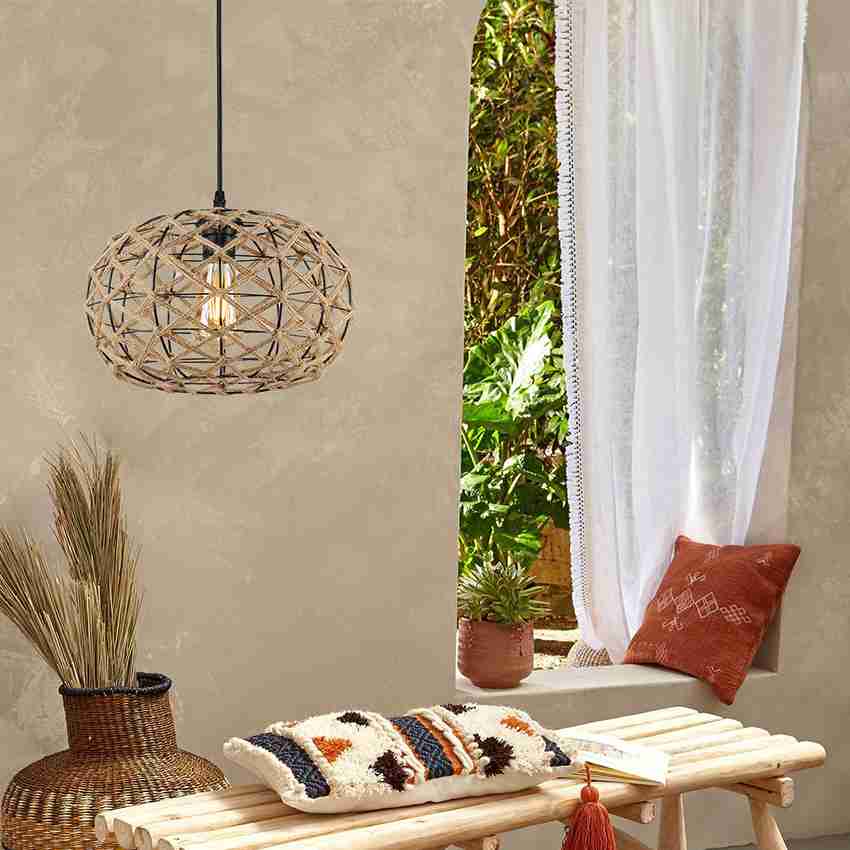 Hemp Rope Woven Shade Pendant Light