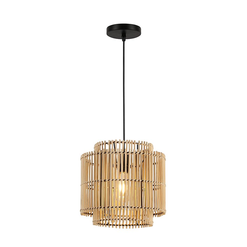 1 Light Natural Rattan Pendant Lamp