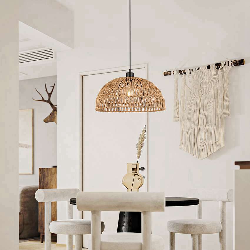 Paper Rope Woven Island Pendant Lights