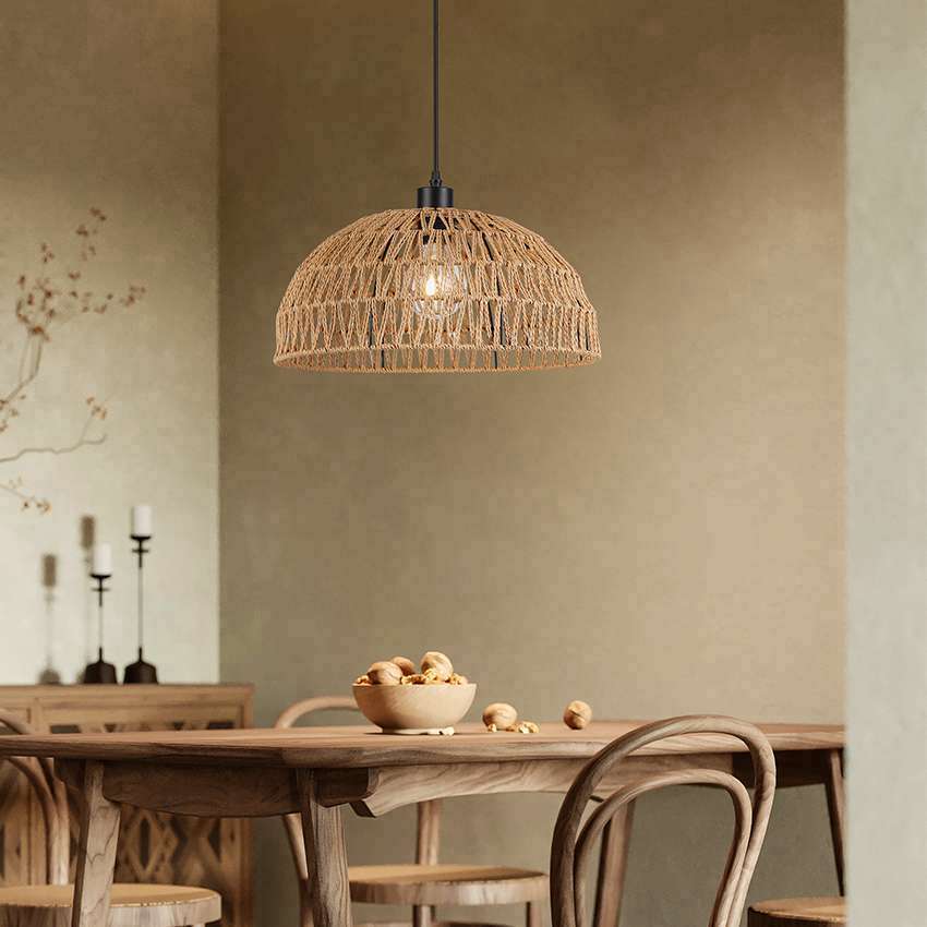 Paper Rope Woven Island Pendant Lights