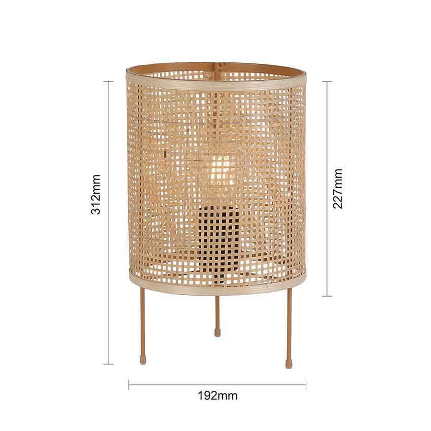 Natural Bamboo Woven Table Lamp